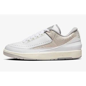 Nike Air Jordan 2 Python Low White/Cement Grey-Sanddrift DV9956-100 Men's SZ 7.5